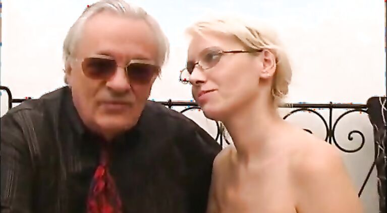 Old pig introduce a mature blonde who's about to get fucked