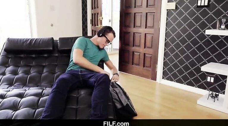 FILF - Lily Lane catches Stepson jerking off to his stepmom