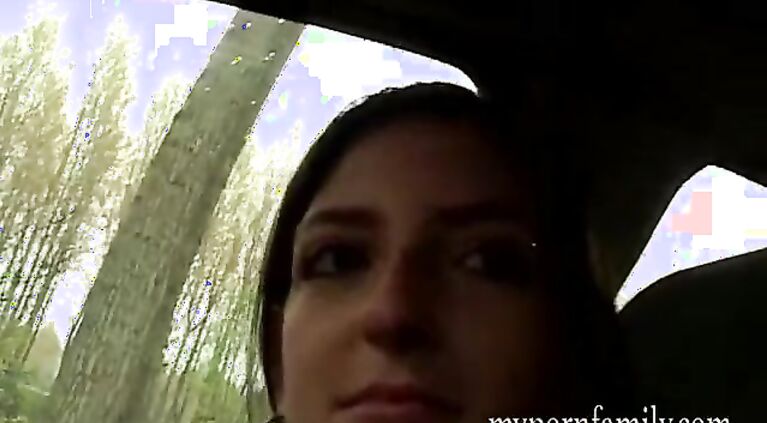 Sex in the car with the young and sweet nephew