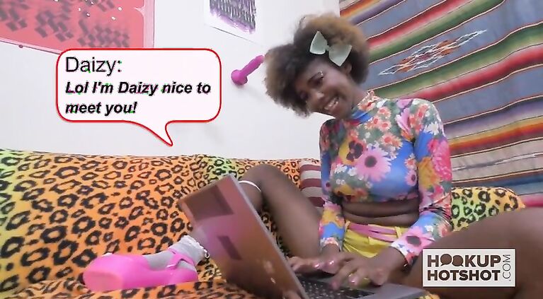 Sexy Black Teen Fucked Rough on Hookup Hotshot