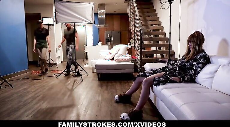 FamilyStrokes - Teen Barista (Kyra Rose) Model Gets Fucked On Set By Photographer